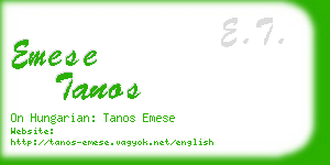 emese tanos business card